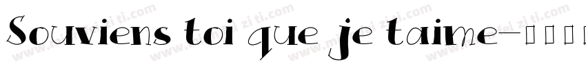 Souviens toi que je taime字体转换